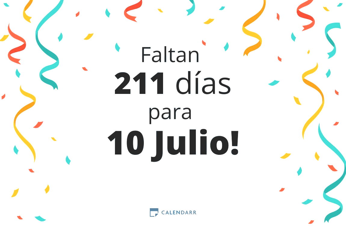 Descubre cuántos días faltan para 10 Julio - Calendarr