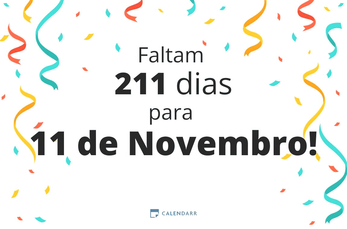 Descubra quantos dias faltam para 11 de Novembro - Calendarr