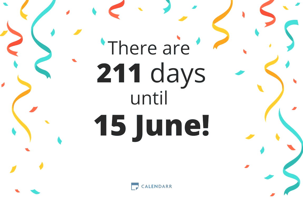 How many days until 15 June - Calendarr