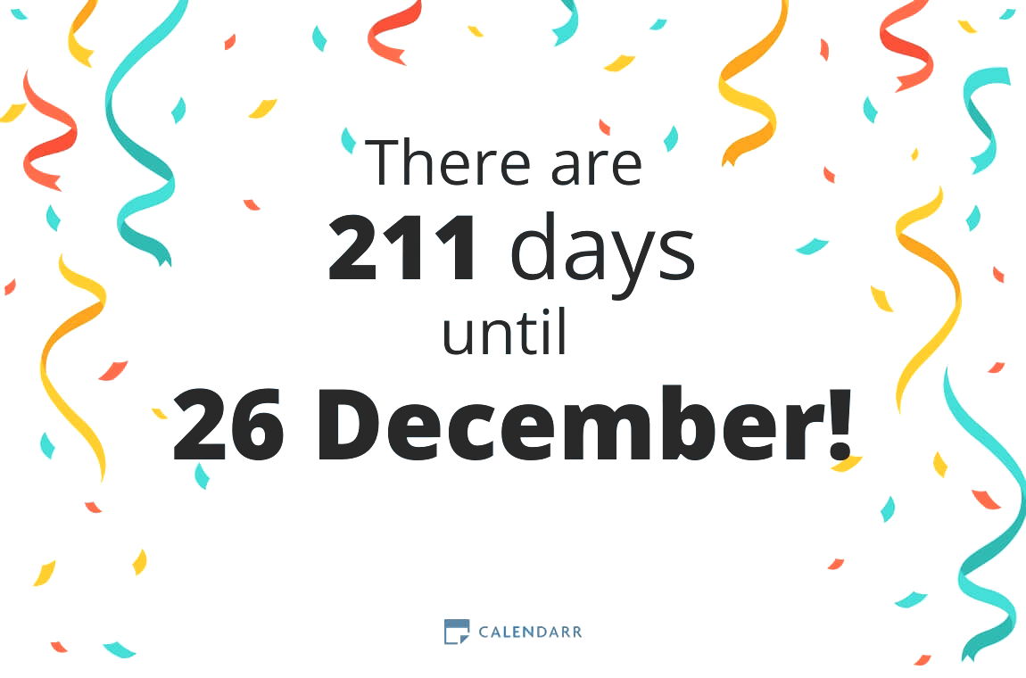 How many days until 26 December - Calendarr