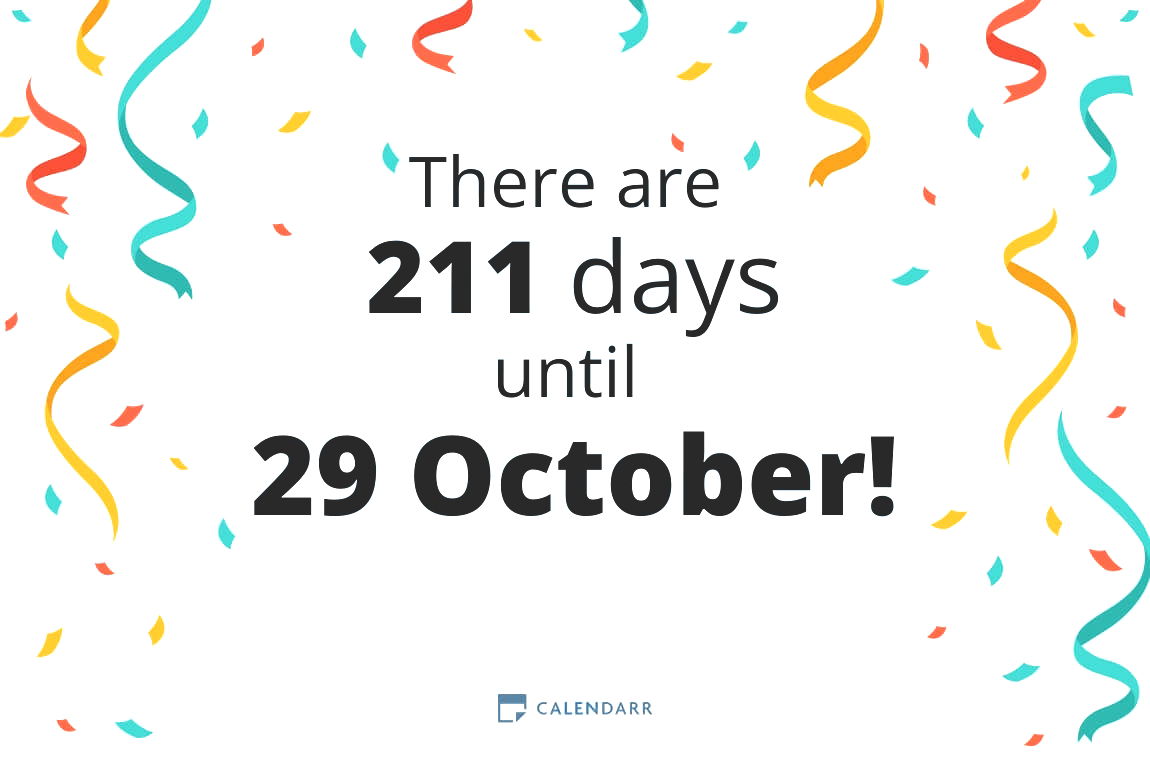 How many days until 29 October - Calendarr