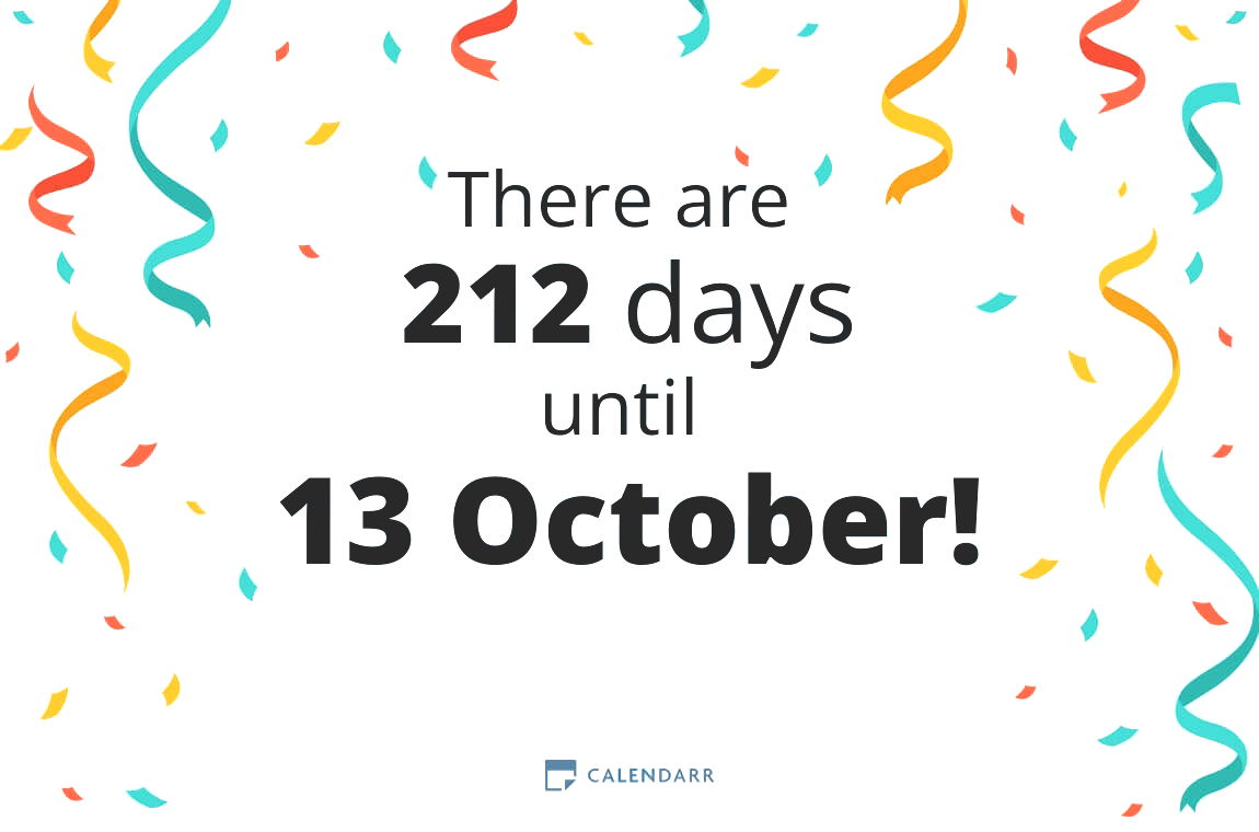 How many days until 13 October - Calendarr