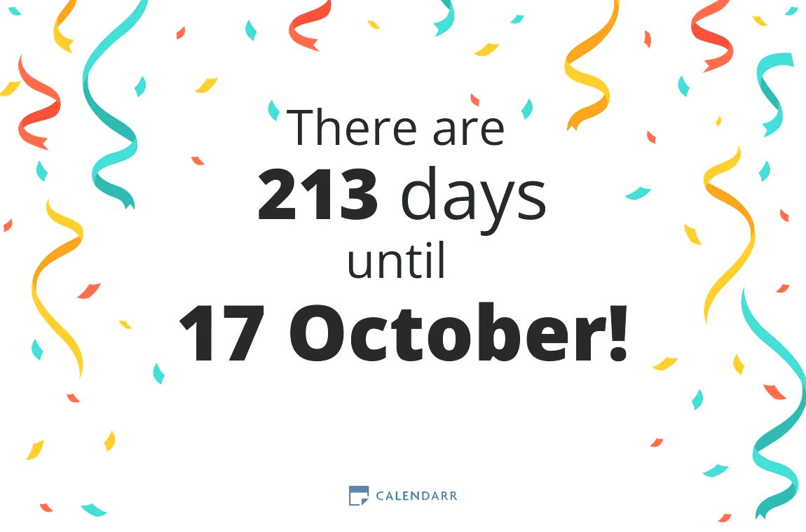 How many days until 17 October - Calendarr