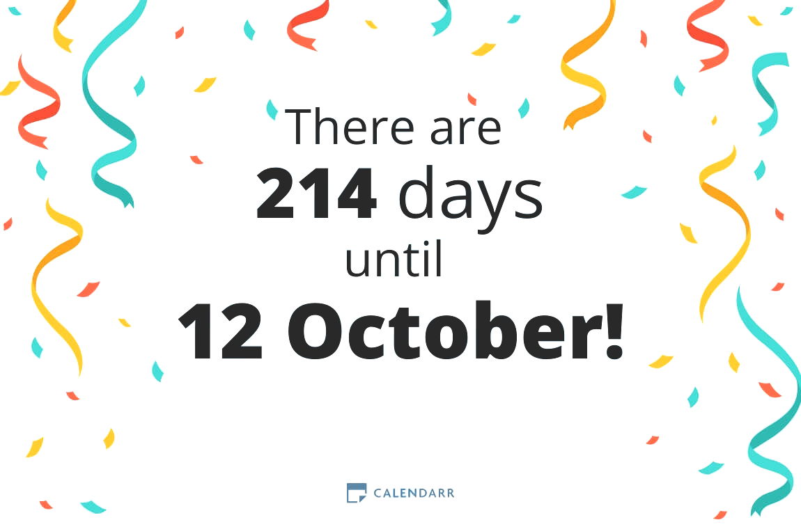 How many days until 12 October - Calendarr