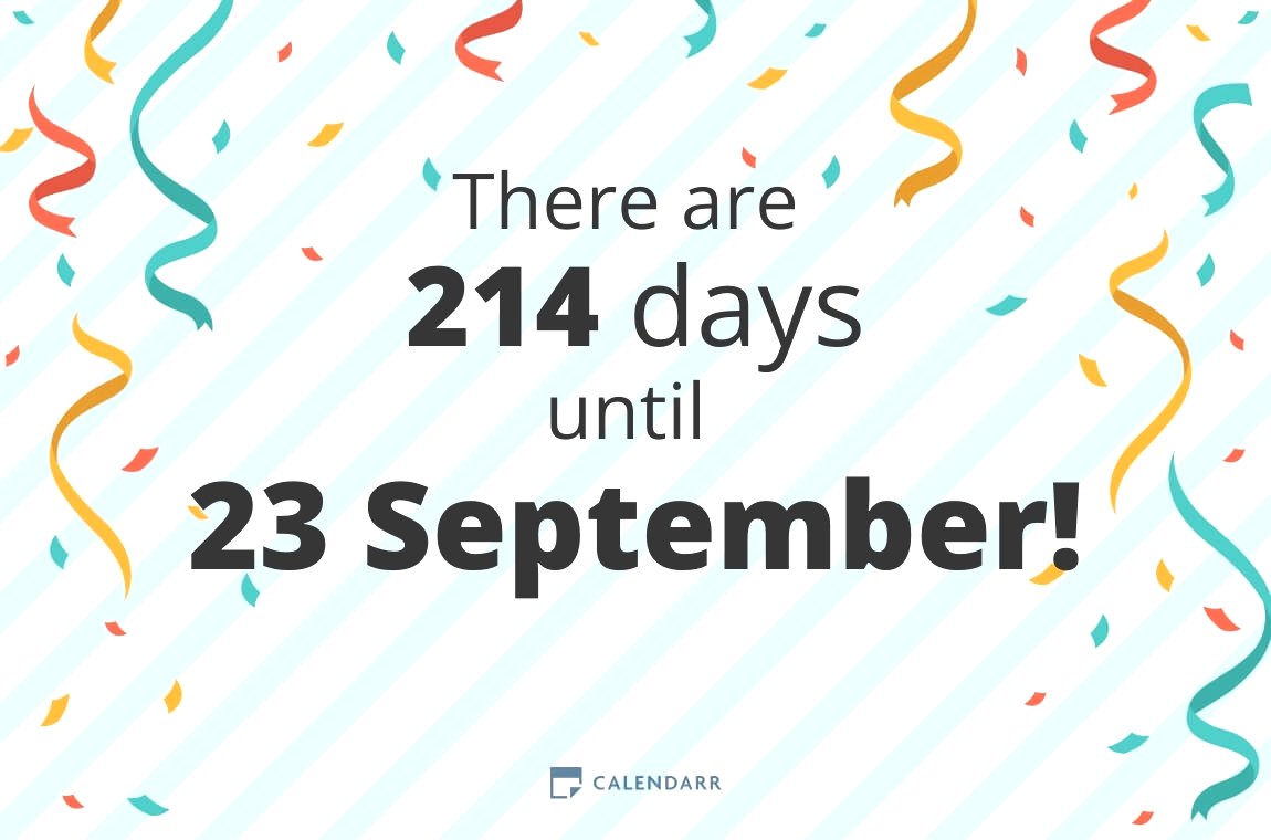 How many days until 23 September Calendarr
