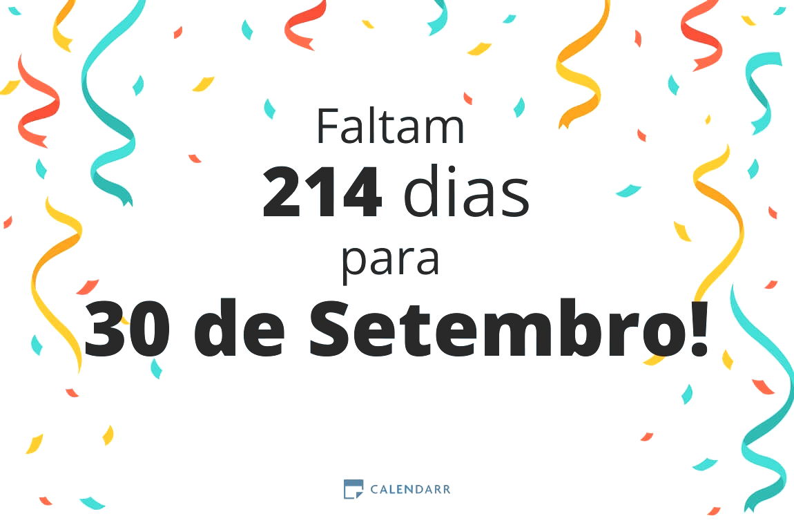 Descubra quantos dias faltam para 30 de Setembro - Calendarr