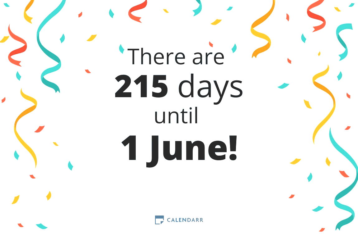 How many days until 1 June - Calendarr