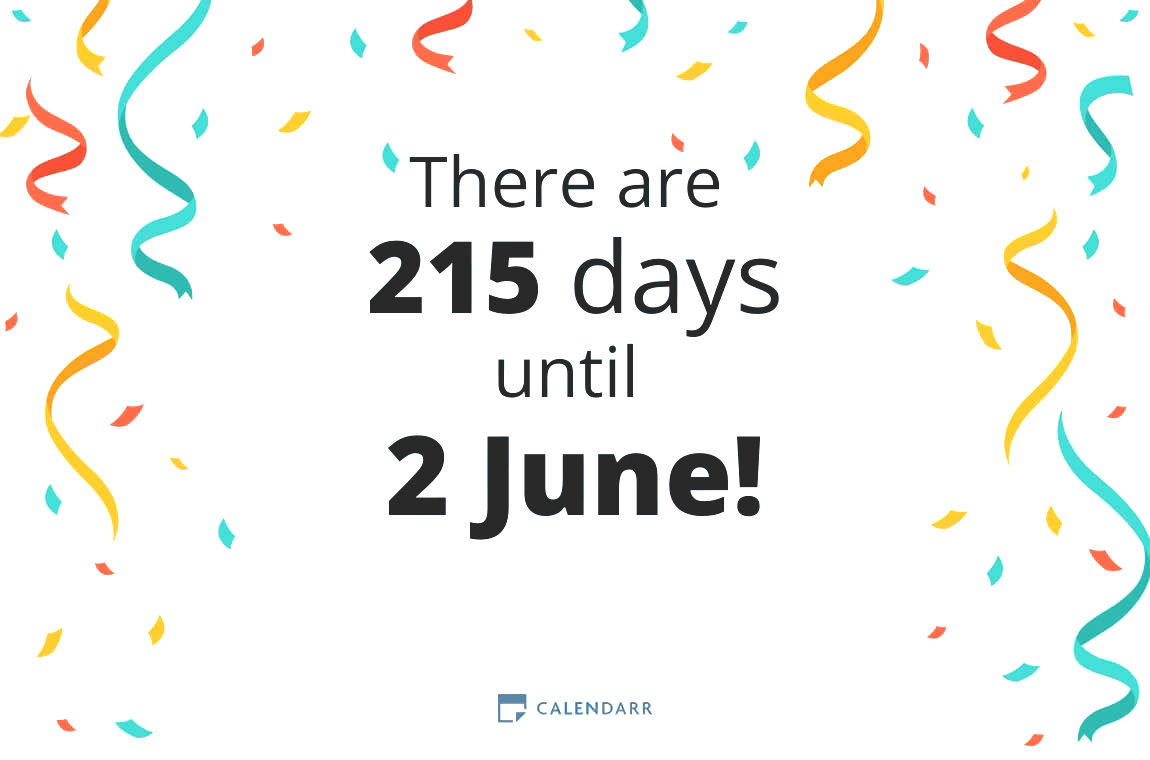 How many days until 2 June - Calendarr