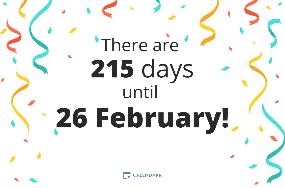 How many days until 26 February - Calendarr