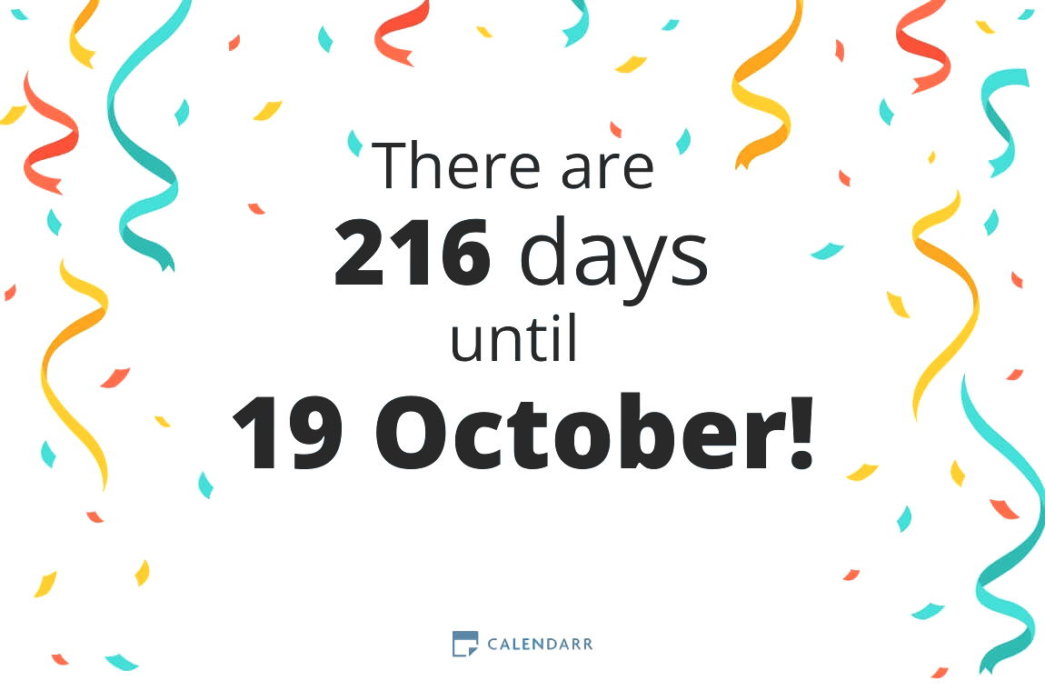 How many days until 19 October - Calendarr