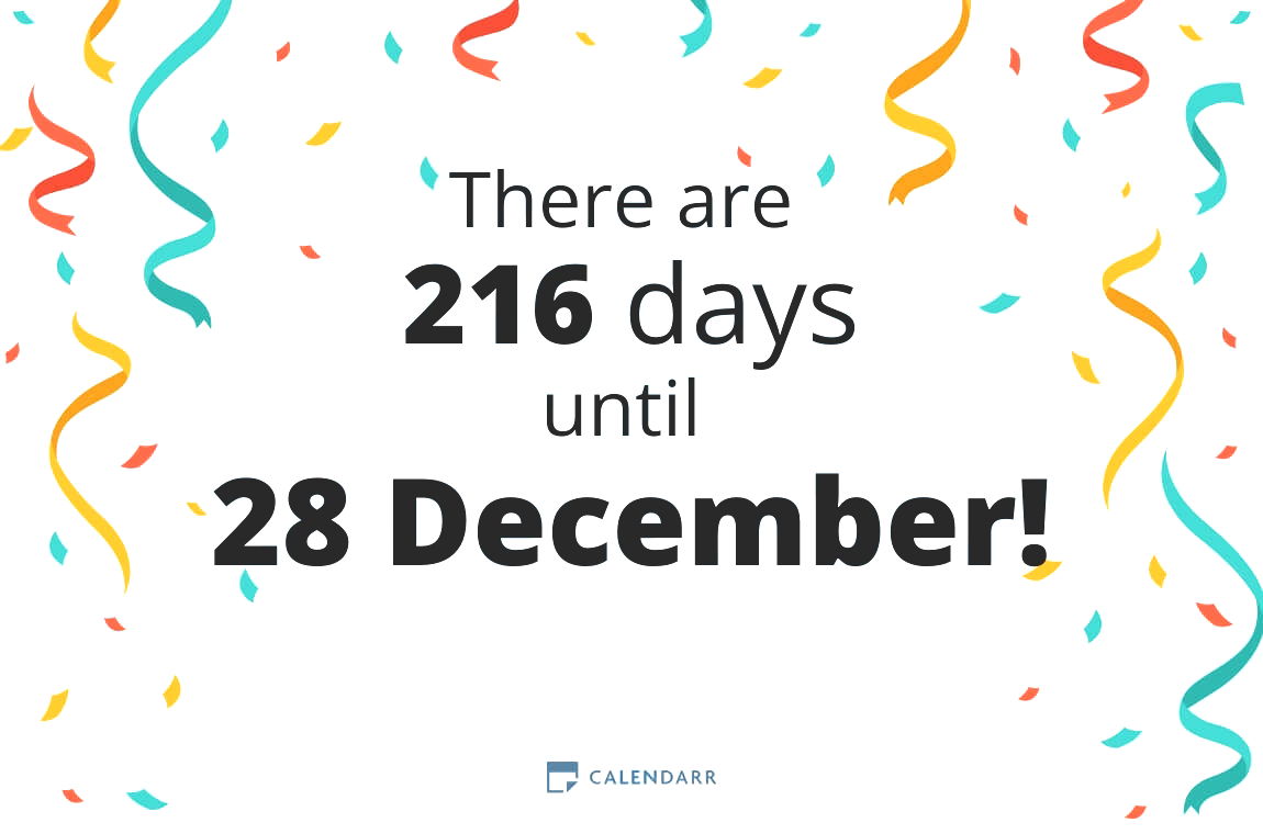How many days until 28 December - Calendarr