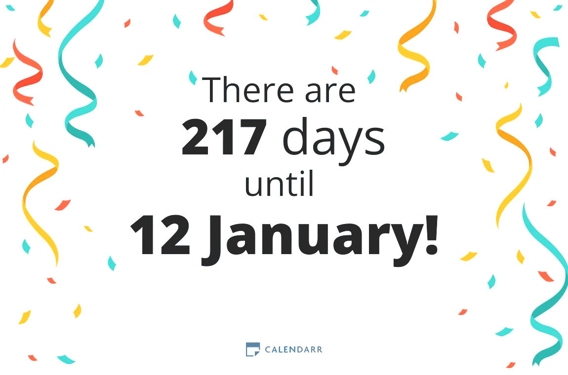 How many days until 12 January - Calendarr