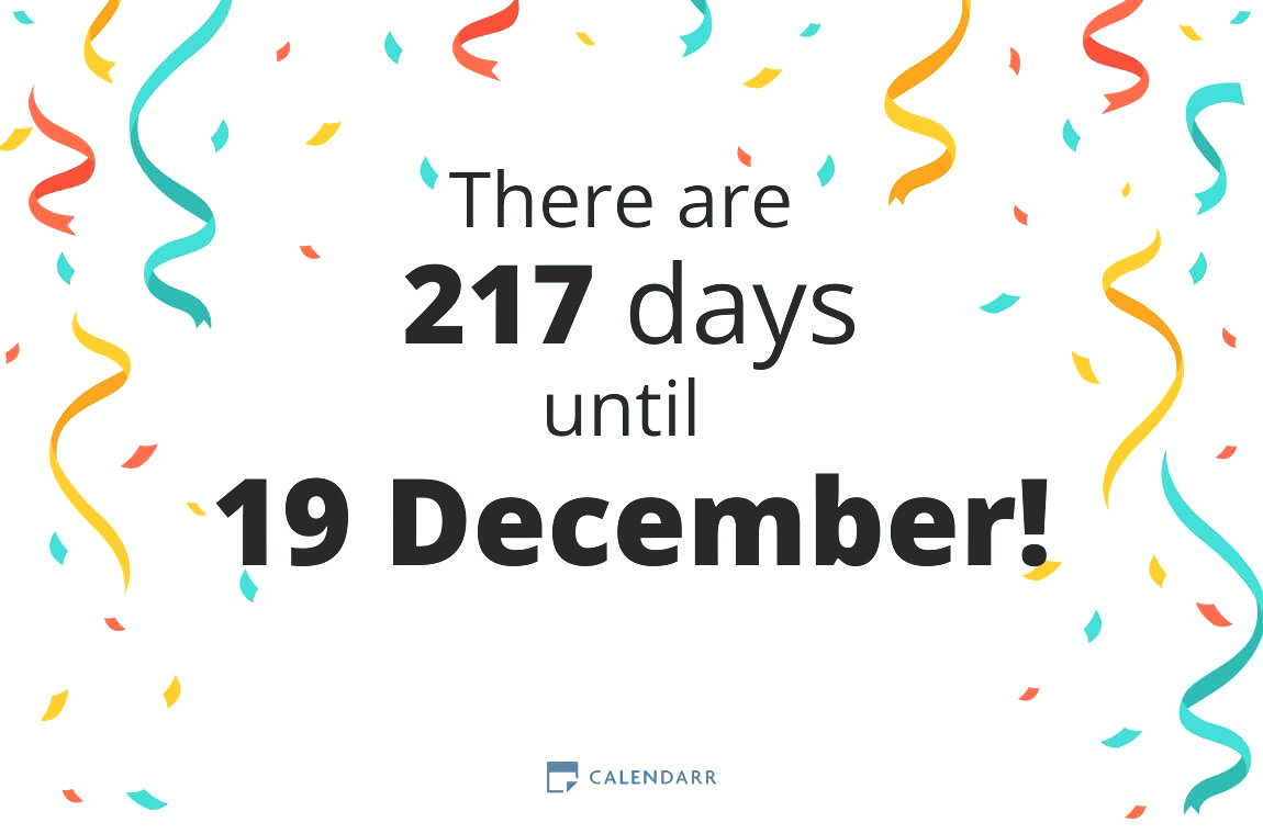 How many days until 19 December - Calendarr