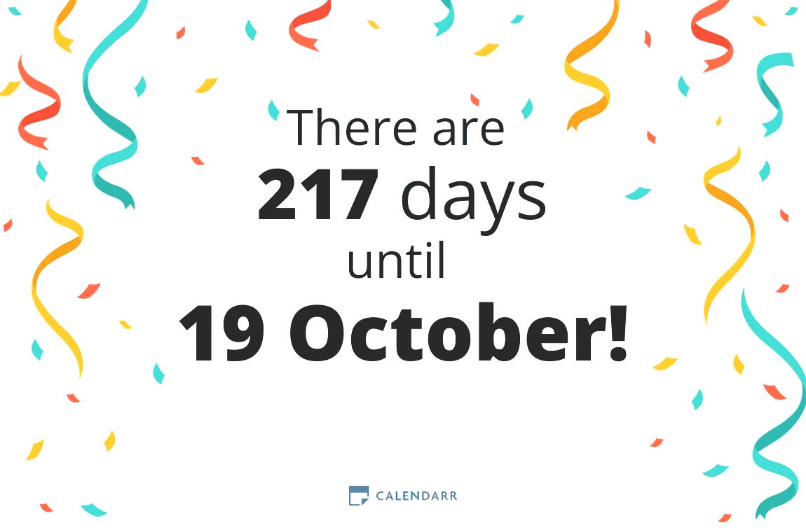 How many days until 19 October - Calendarr