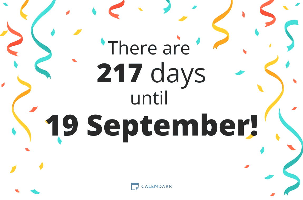 How many days until 19 September - Calendarr