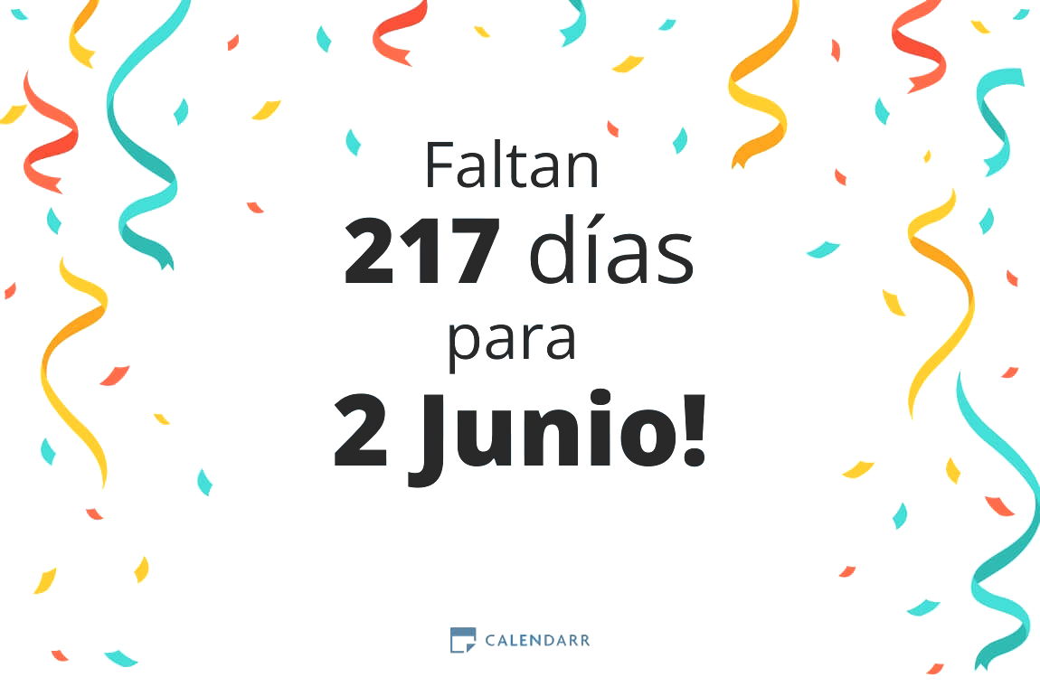 Descubre cuántos días faltan para 2 Junio - Calendarr