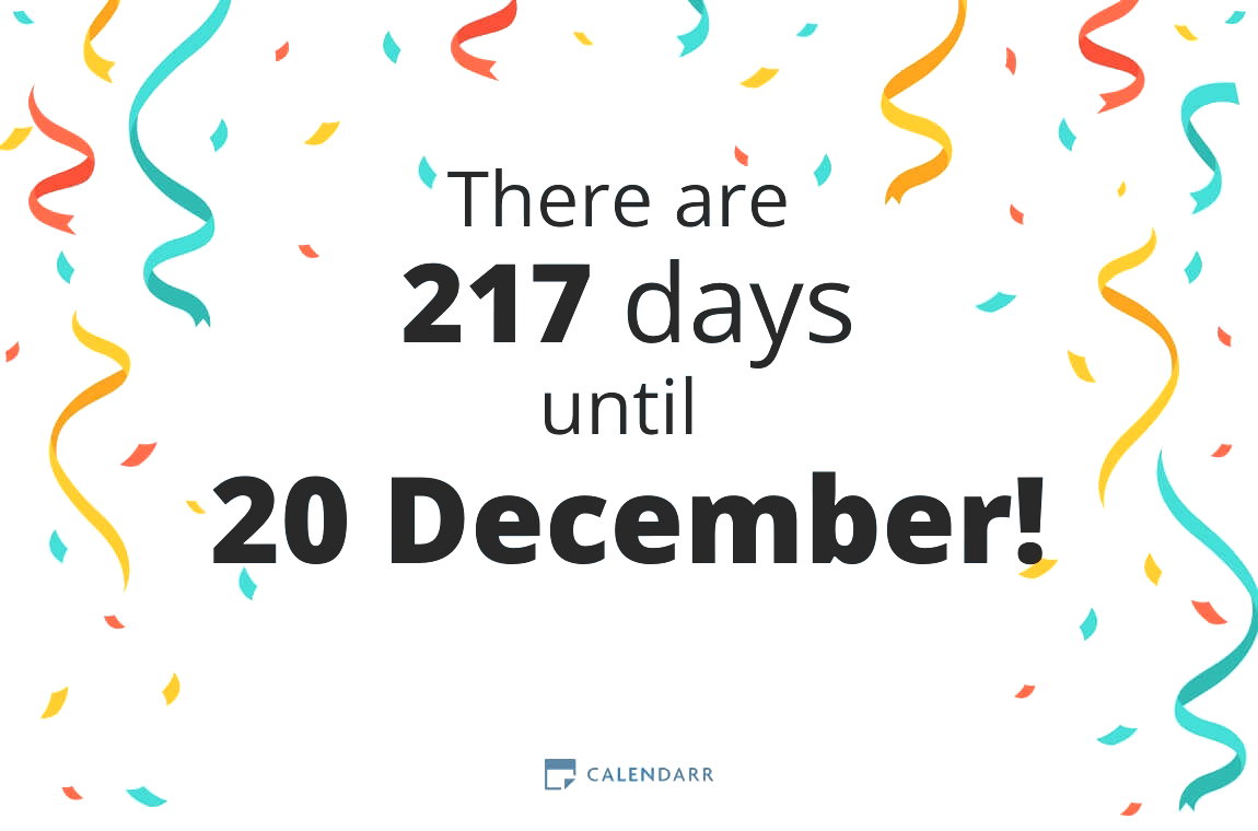 How many days until 20 December - Calendarr