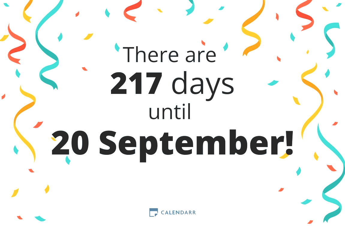 How many days until 20 September - Calendarr