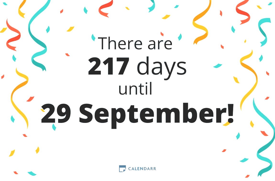 How many days until 29 September - Calendarr