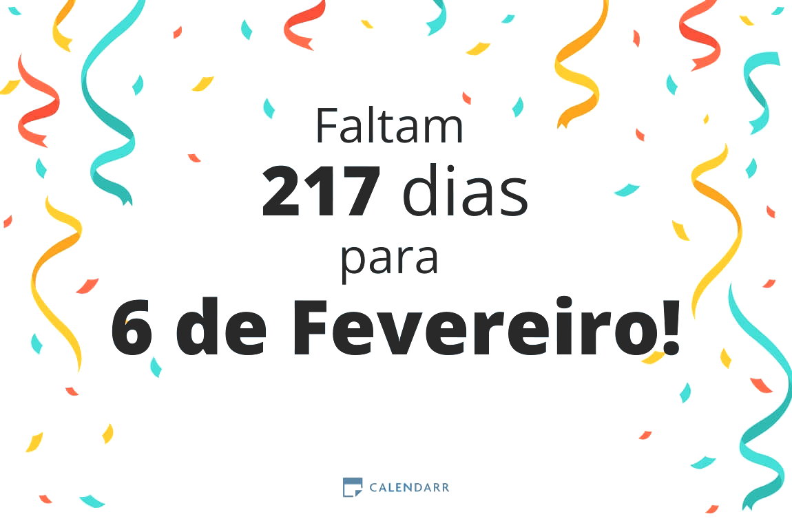 Descobre quantos dias faltam para 6 de Fevereiro - Calendarr