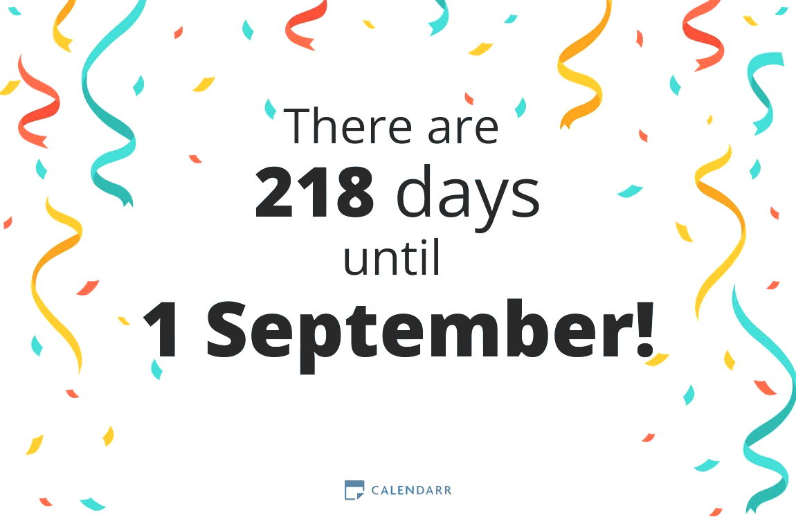 How many days until 1 September - Calendarr