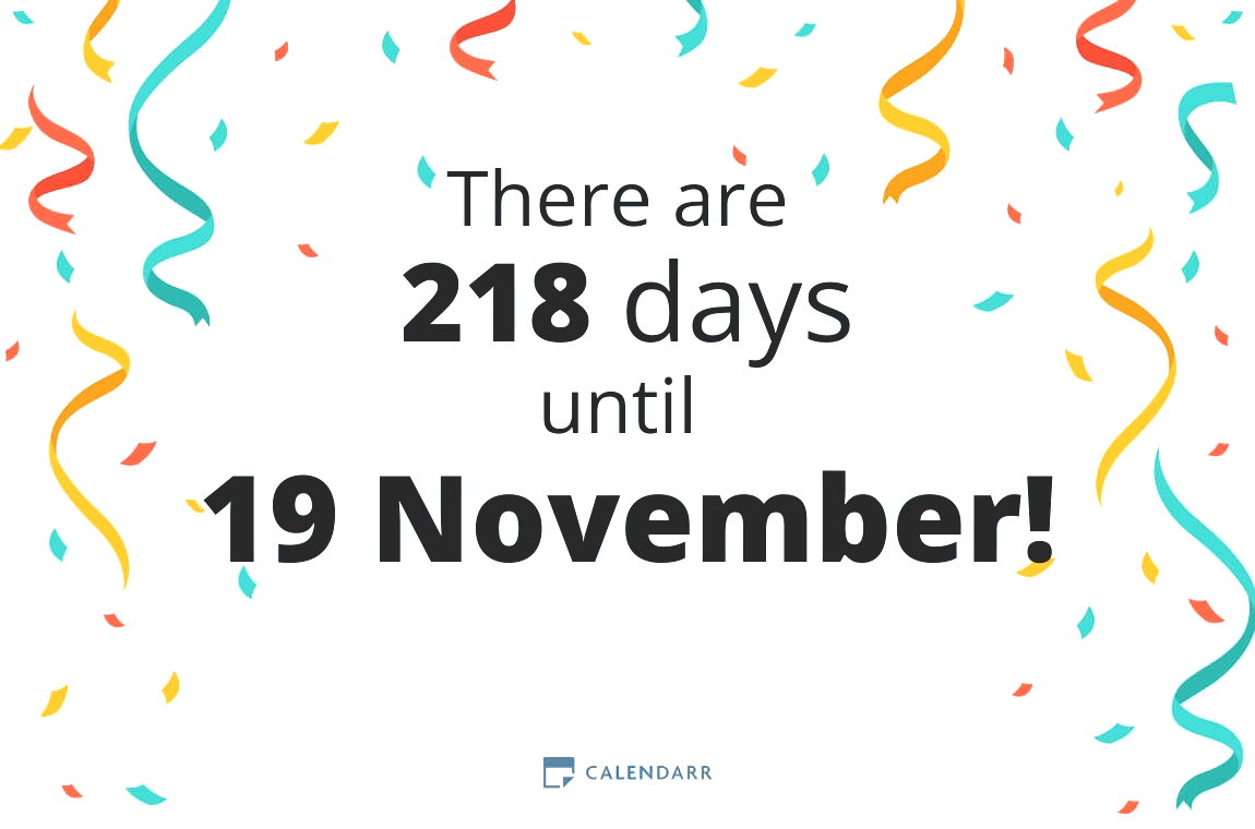 How many days until 19 November - Calendarr