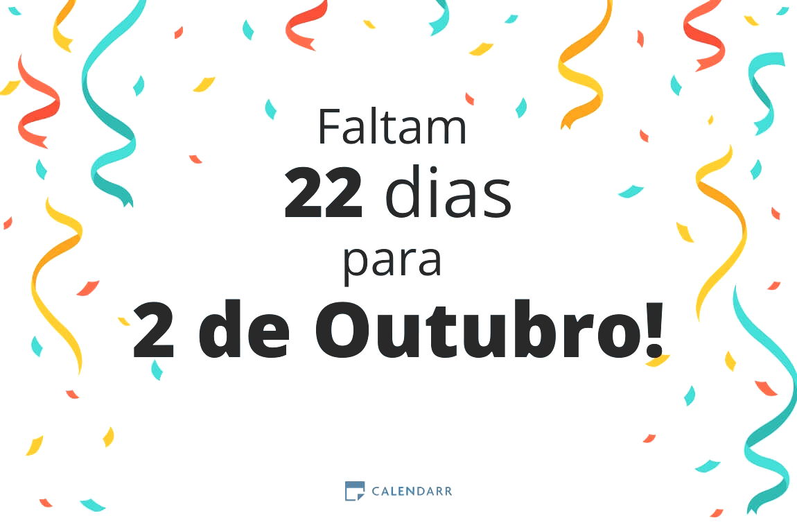 Descubra quantos dias faltam para 2 de Outubro - Calendarr