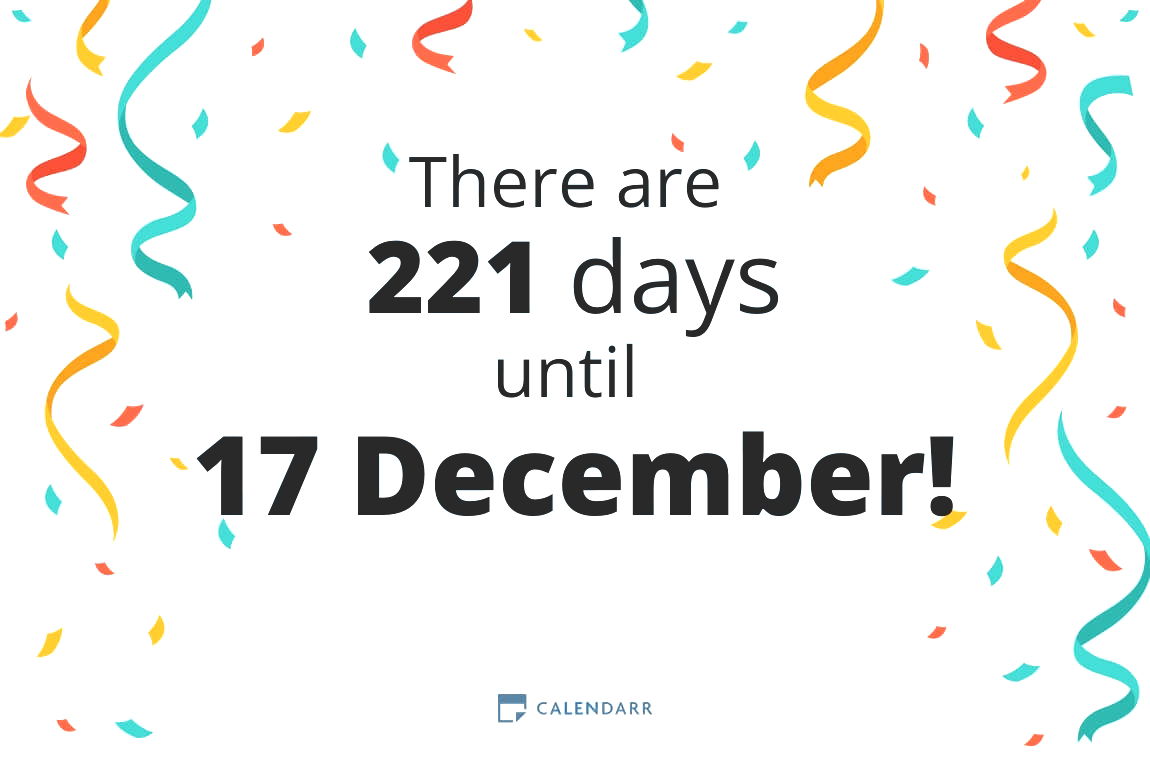 How many days until 17 December Calendarr