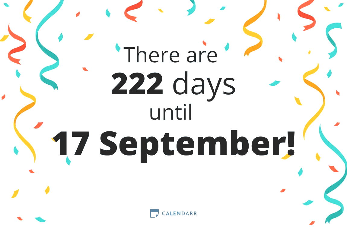 How many days until 17 September - Calendarr