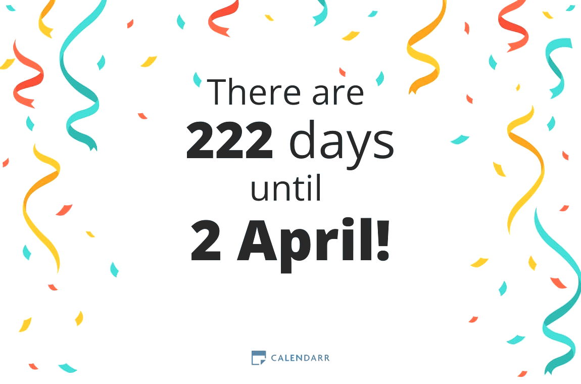 How many days until 2 April - Calendarr