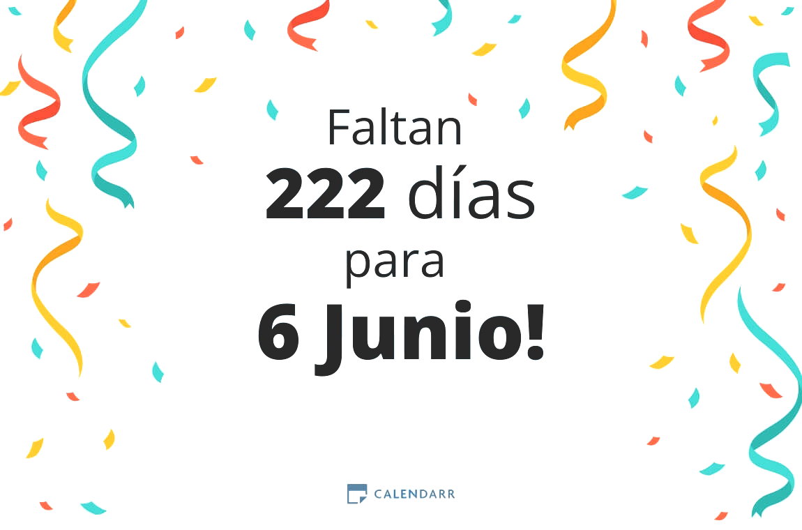 Descubre cuántos días faltan para 6 Junio - Calendarr