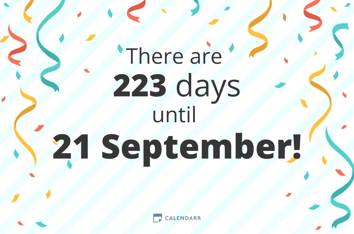 How many days until 21 September Calendarr