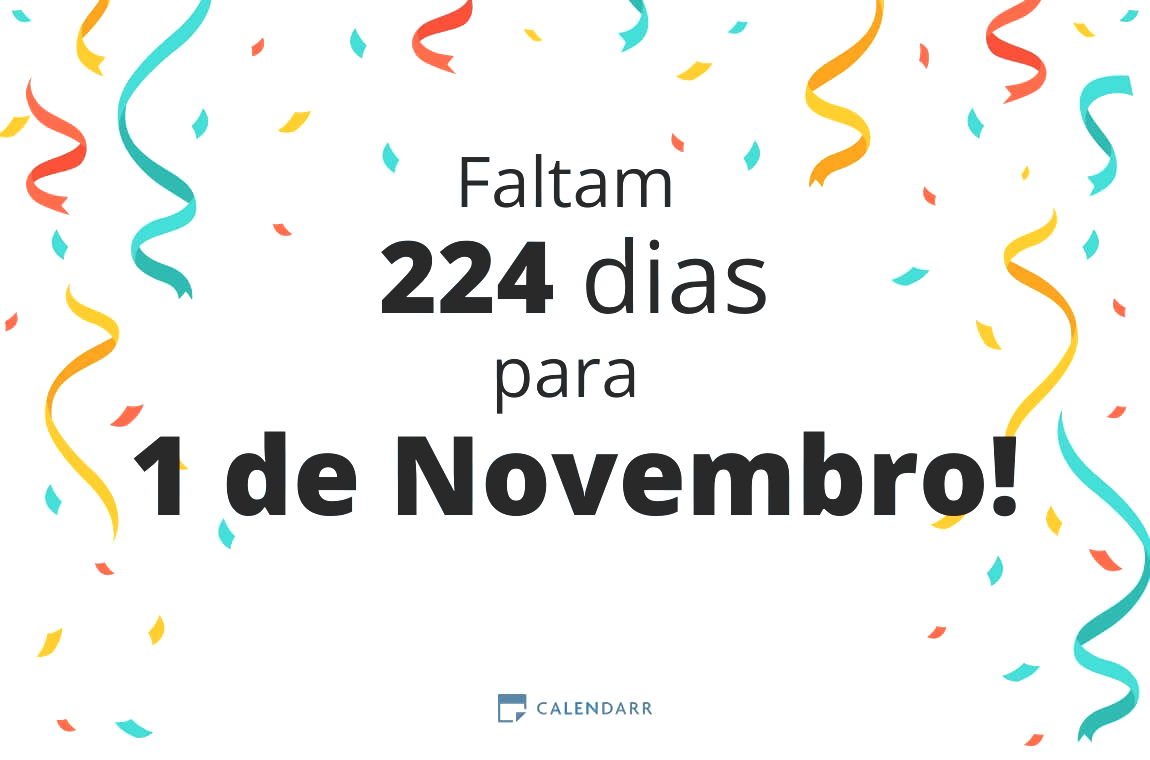 Descubra quantos dias faltam para 1 de Novembro - Calendarr