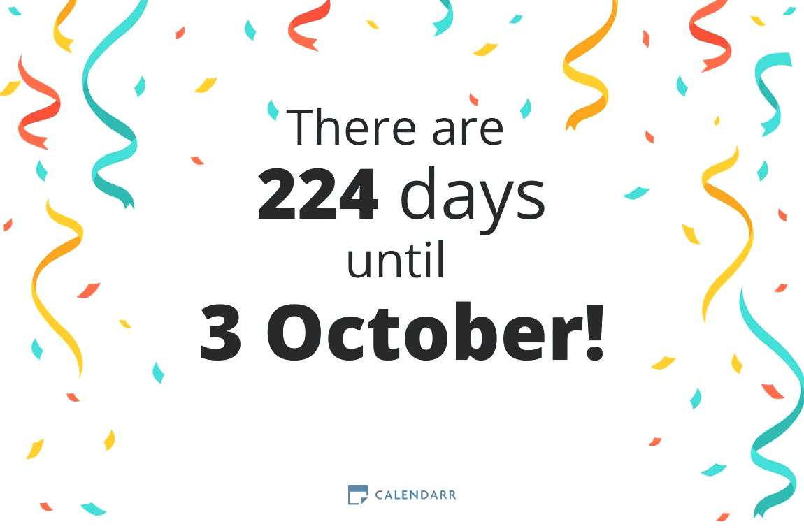 How many days until 3 October - Calendarr