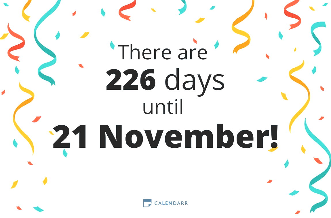 How many days until 21 November - Calendarr