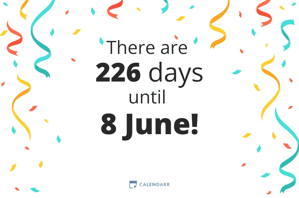 How many days until 8 June - Calendarr