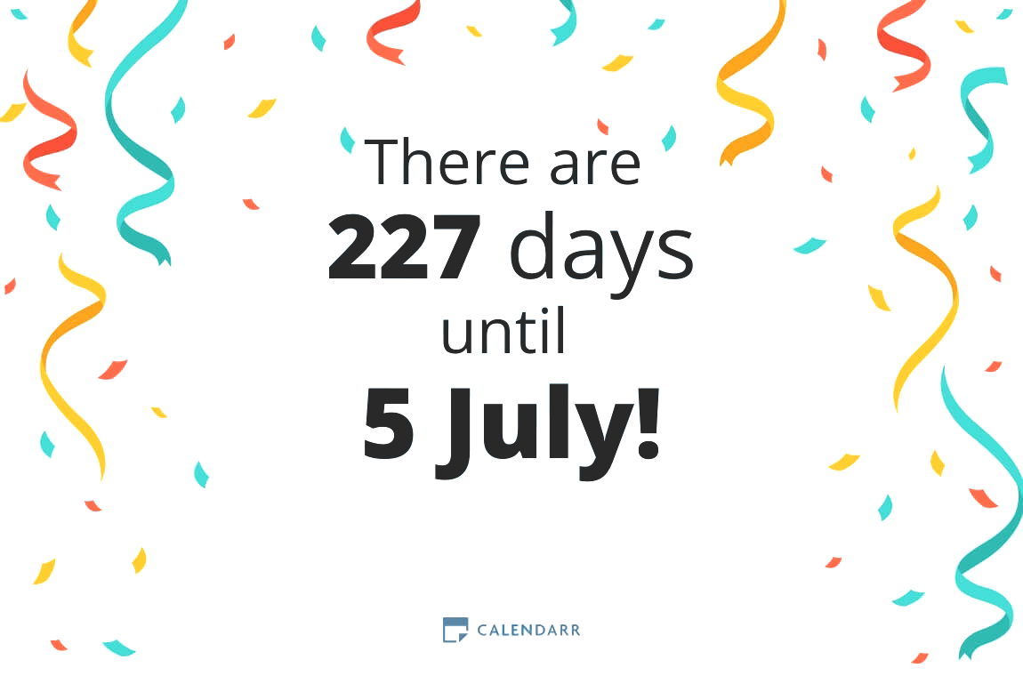 How many days until 5 July - Calendarr