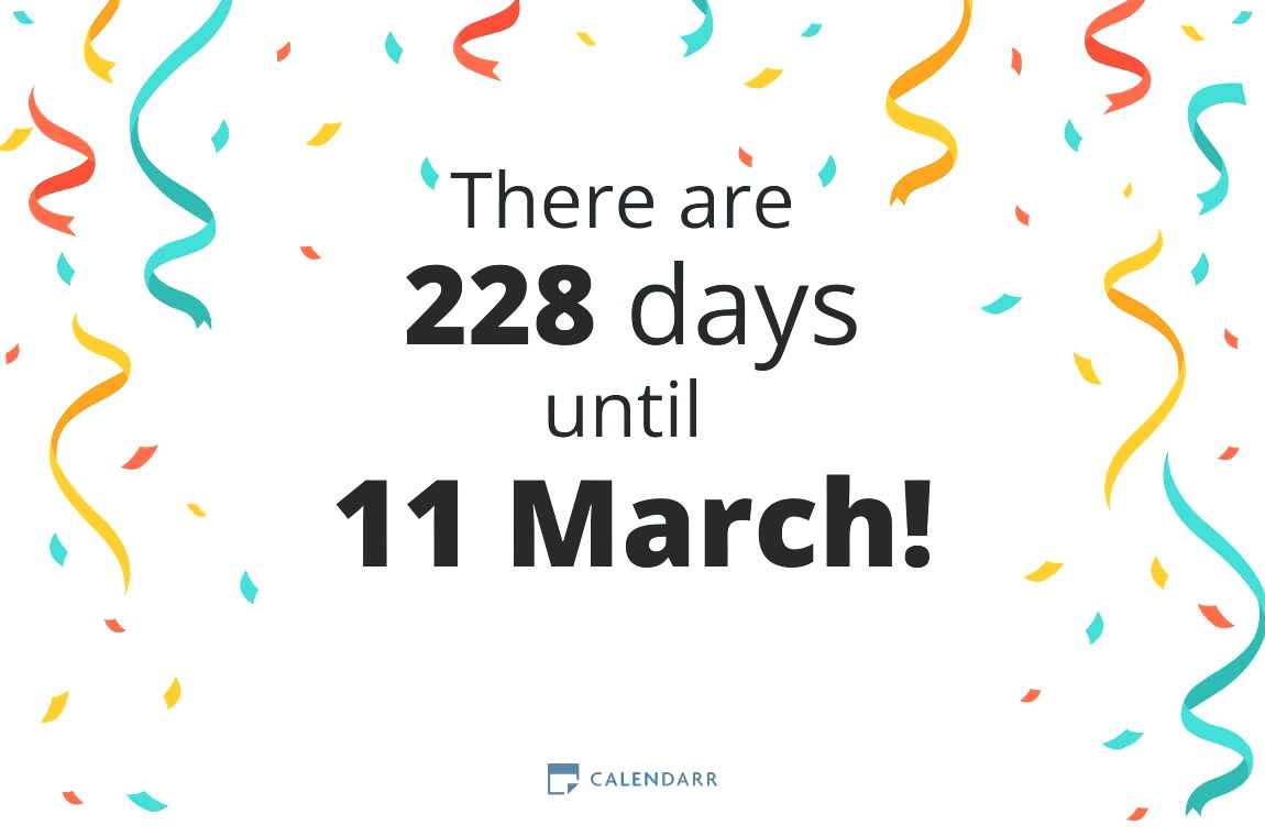How many days until 11 March - Calendarr