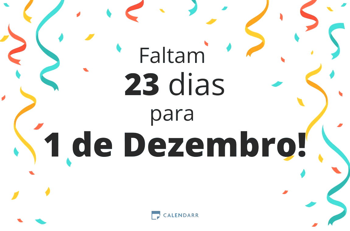 Descubra quantos dias faltam para 1 de Dezembro - Calendarr