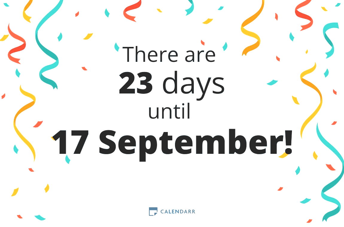How many days until 17 September - Calendarr