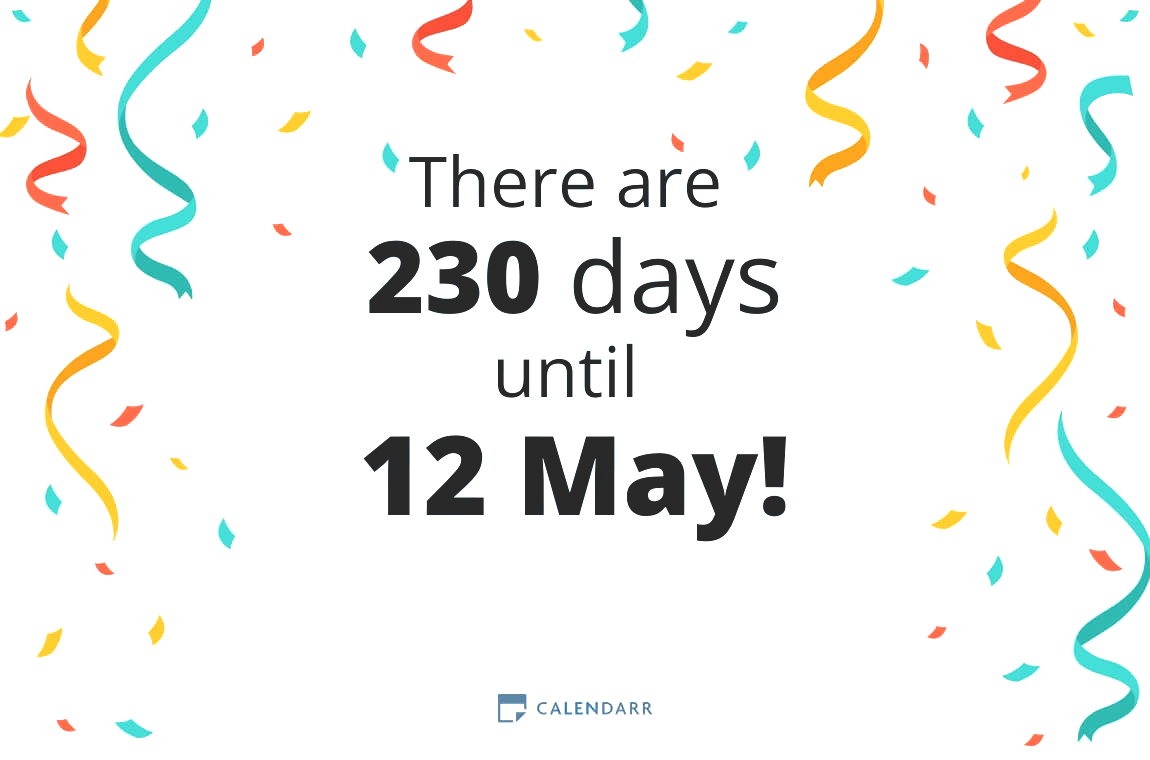 How many days until 12 May - Calendarr