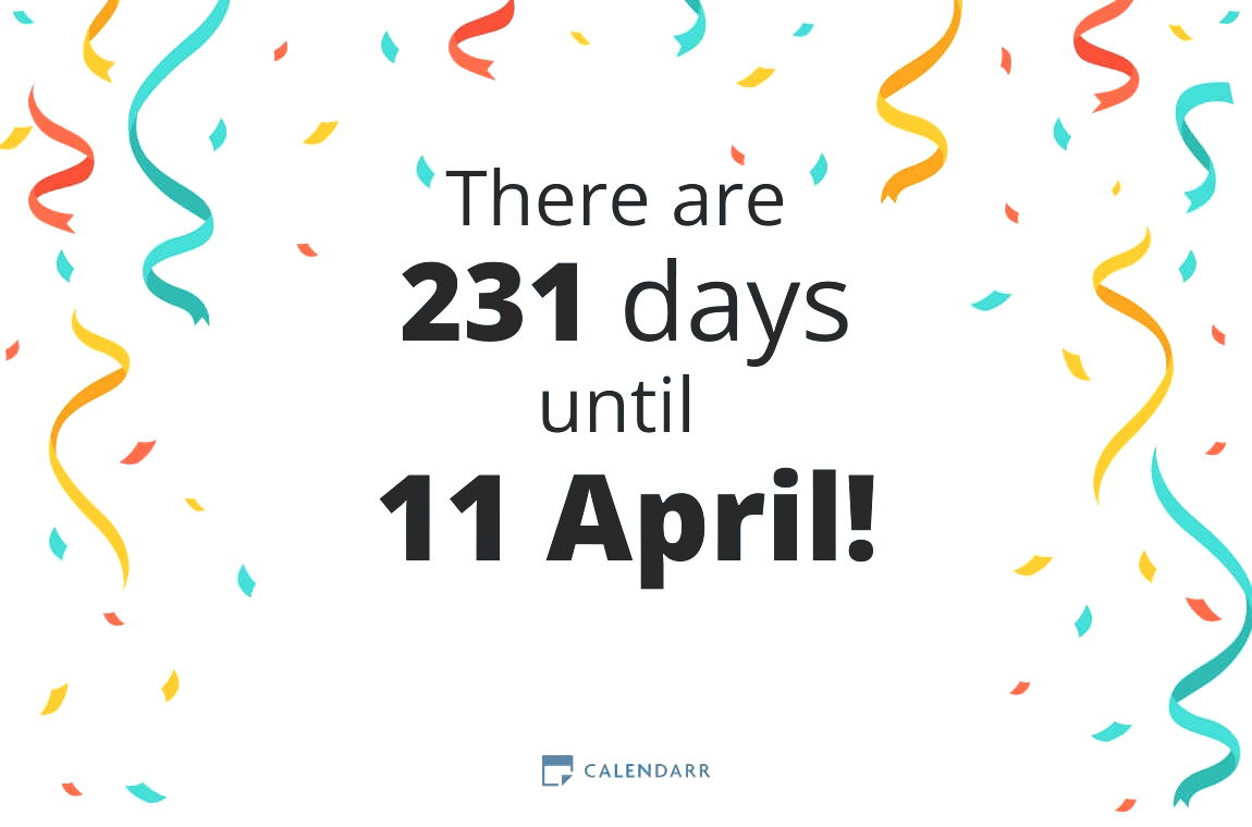 How many days until 11 April - Calendarr