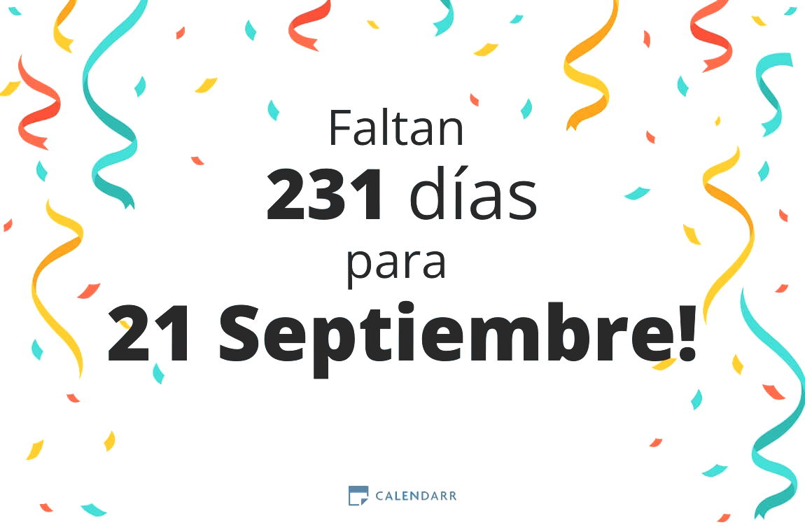 Descubre cuántos días faltan para 21 Septiembre - Calendarr