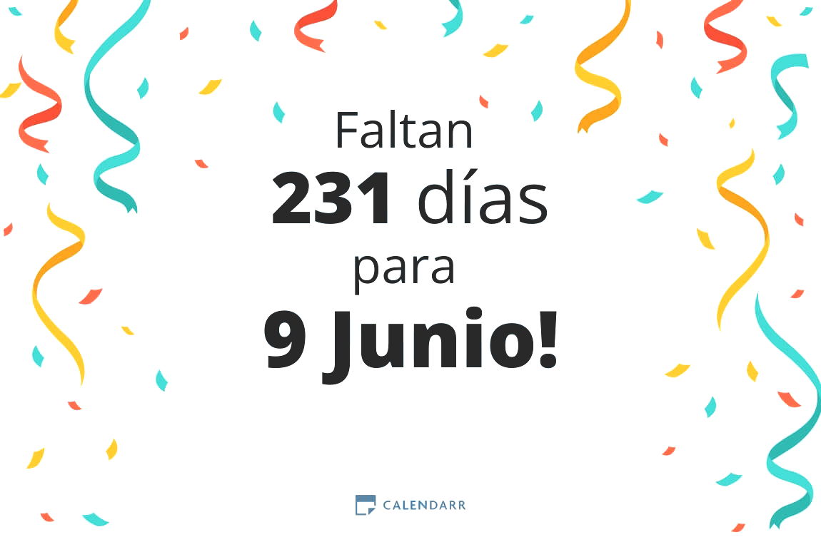 Descubre cuántos días faltan para 9 Junio - Calendarr