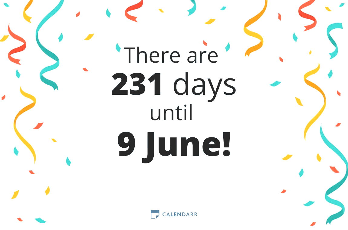 How many days until 9 June - Calendarr