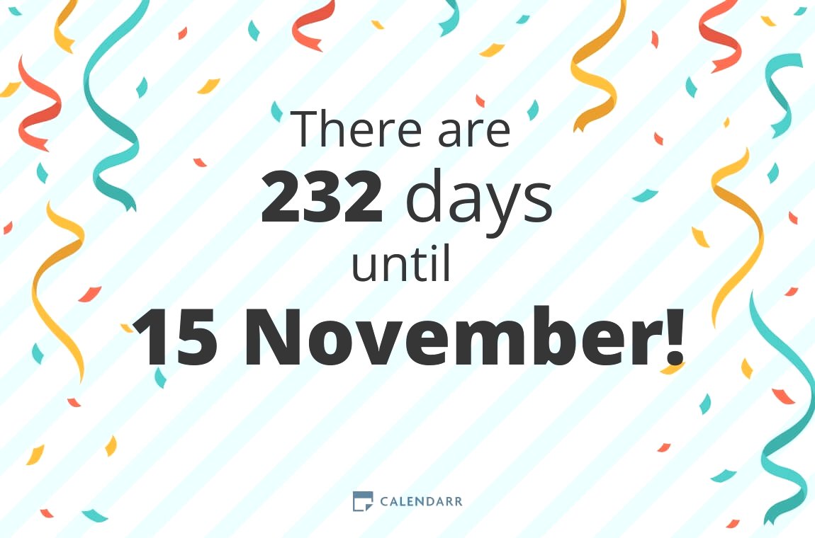 How many days until 15 November - Calendarr