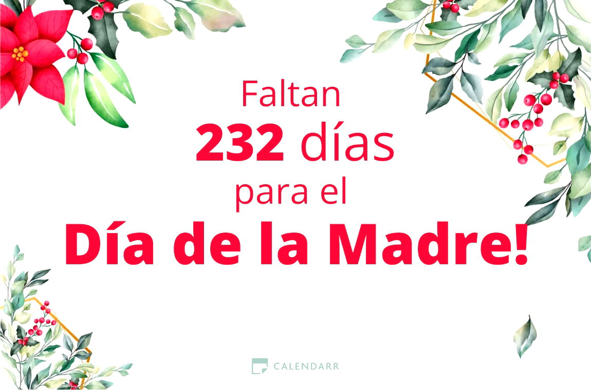 Descubre cuántos días faltan para el Día de la Madre - Calendarr