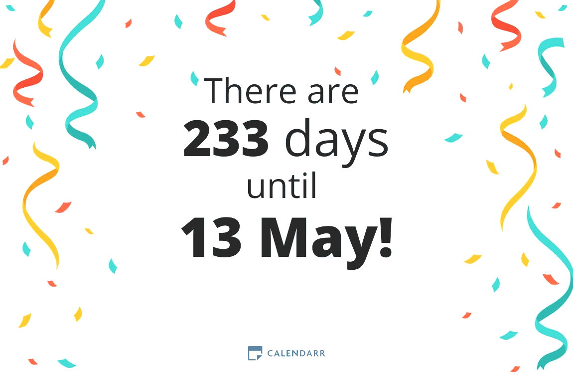 How many days until 13 May - Calendarr