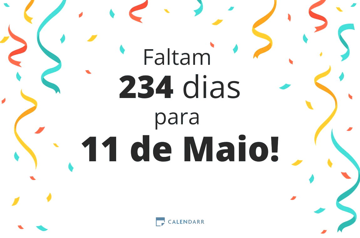 Descubra quantos dias faltam para 11 de Maio - Calendarr