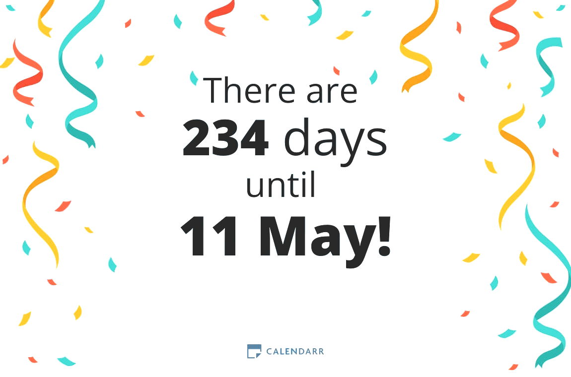 How many days until 11 May - Calendarr